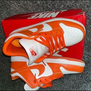 Size 12 orange “Syracuse” nike dunks